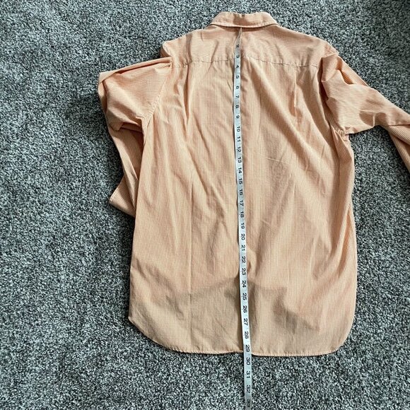 J. Crew 2-Ply 100% Cotton Orange Gingham Button Down Shirt Men's Size Small - Picture 6 of 6